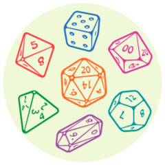 Colorful Set Of Dice Sticker