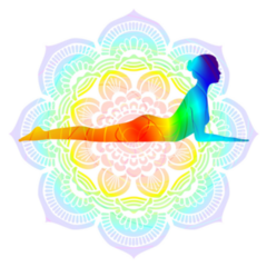 Colorful Silhouette Yoga Posture Sticker