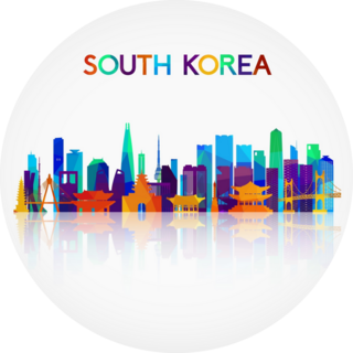 Colorful South Korea Sticker