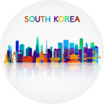 Colorful South Korea Sticker