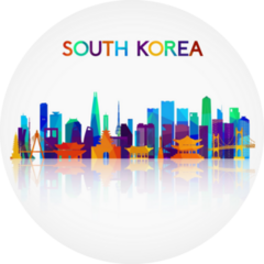 Colorful South Korea Sticker