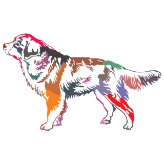 Colorful Standing Bernese Sticker