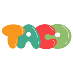 Colorful Taco Lettering Sticker