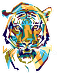 Colorful Tiger Sticker
