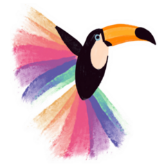 Colorful Toucan Rainbow Sticker