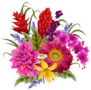 Colorful Vintage Flower Bouquet Sticker