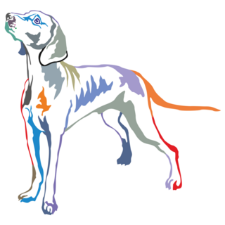 Colorful Weimaraner Sticker