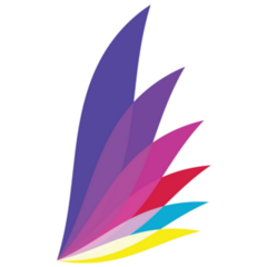 Colorful Wings Abstract Sticker