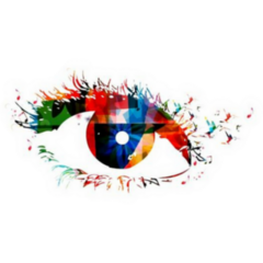 Colorful Woman Eye Illustration Sticker