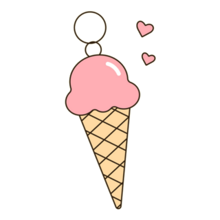 Colorful Y2k Ice Cream Cone Pendant Sticker