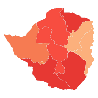 Colorful Zimbabwe Divided Map Sticker
