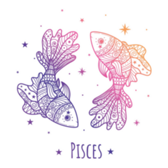 Colorful Zodiac Sign Pisces Gradient Fish Sticker