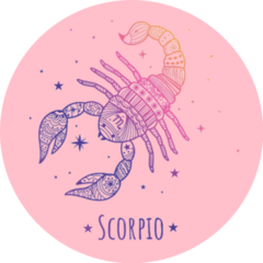Colorful Zodiac Sign Scorpio Sticker