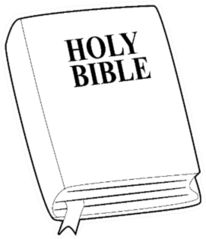 Coloring Book Outlined Of Holy Bible Sticker