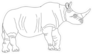 Coloring Book Rhino Sticker
