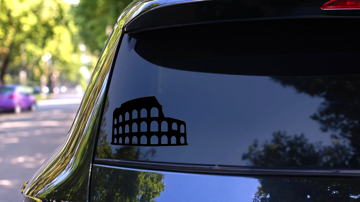 Colosseum Silhouette Sticker on a Rear Car Window (New) example