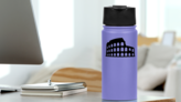 Colosseum Silhouette Sticker on a Water Bottle (New) example