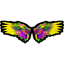 Colourful Abstract Bright Angel Wings Sticker