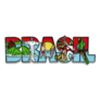 Colourful Brazil Travel Lettering Sticker