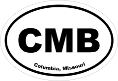Columbia, Missouri Oval Stickers