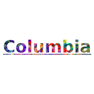 Columbia. South Carolina Colorful Typography Sticker