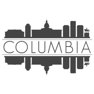 Columbia South Carolina Usa Skyline Mirror Sticker