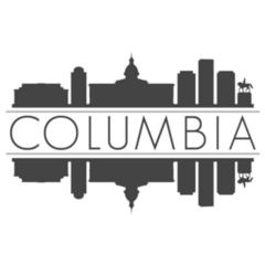 Columbia South Carolina Usa Skyline Mirror Sticker