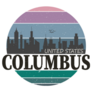 Columbus Ohio United State Skyline Illustration Sticker