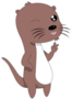 Comic Animal Character Illustration Otter Sticker