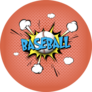 Comic Bang With Expression Text Baseball Sticker