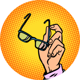 Comic Book Cartoon Pop Art Nerd Glasses Sticker