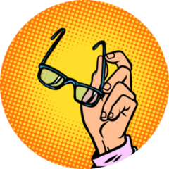 Comic Book Cartoon Pop Art Nerd Glasses Sticker