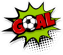 Comic Book Goal Soccer Sticker