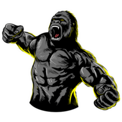 Comic Book Gorilla Sticker