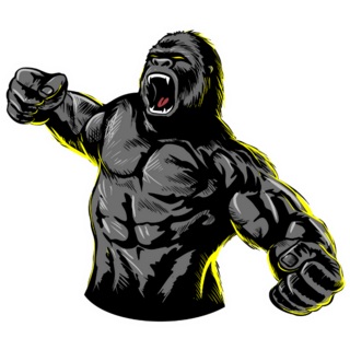 Comic Book Gorilla Sticker