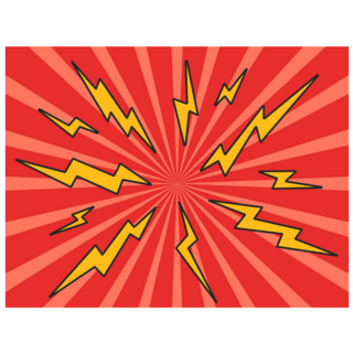 Comic Lightning Bolt Pop Art Sticker