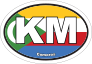 Comoros KM Flag Oval Sticker