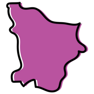 Company Map Purple Algeria Sticker
