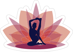 Compass Pose Yoga Lotus Sticker