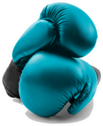 Competitive Sports Blue Boxing Gloves Sticker