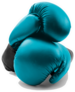 Competitive Sports Blue Boxing Gloves Sticker