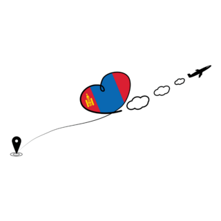 Concept Love Travel In Mongolia Sticker