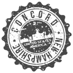 Concord New Hampshire City Skyline Sticker