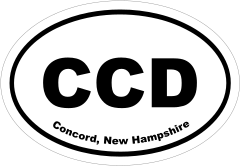 Concord, New Hampshire Oval Stickers