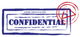 Confidential Ink Stamps Legal Sticker