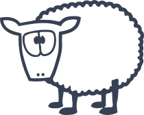 Confused Sheep Lamb Sticker