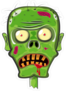 Confused Zombie Head Sticker