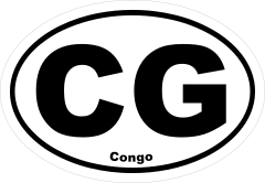 Congo Cg Oval Sticker