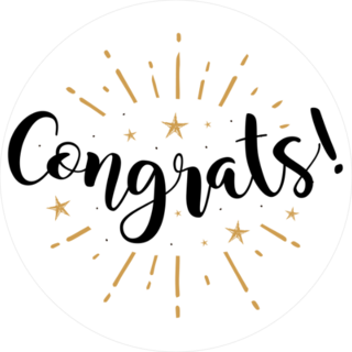 Congrats Star Sticker