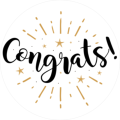 Congrats Star Sticker